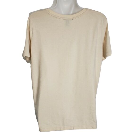 Forever 21 Womens Graphic T Shirt Tee Top Medium Ivory Keep Away Short Sleeve - Picture 2 of 7